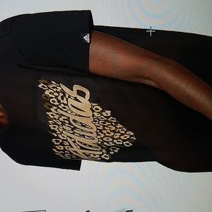 NWT adidas Leopard Script Tee